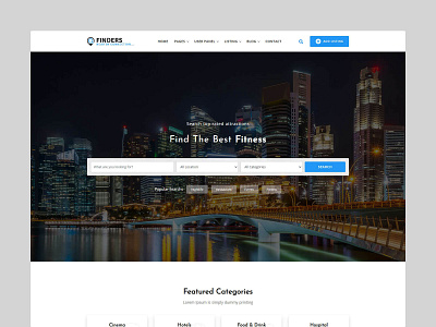 Finders - Directory Listing Template airbnb business classified directory google maps hotel listing listing page listings listings template local places properties real estate restaurant results reviews templates travel trip advisor