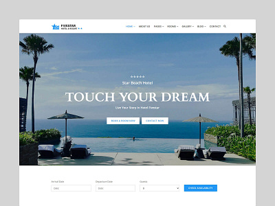 Fivestar - Hotel Booking Bootstrap Template beach booking holiday homepage hotel booking hotel branding hotel template hotel webiste hotel website hotels resort room booking summer ticket tourism travel agency travel website traveling trip vacation