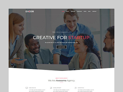Dicor - One Page Multipurpose HTML Template agency bootstrap business corporate creative css fintech html landing page marketing one page parallax responsive saas scroll startup startups technology ui ux