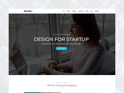 Hiluxx - Multipurpose One Page Template agency app bootstrap clean corporate creative desgin gradient html template landing page marketing modern one page parallax portfolio professional responsive ui ux video