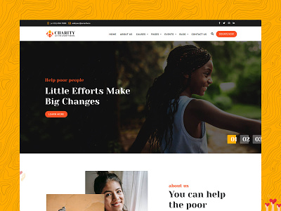 Charity - Nonprofit and Donation Template charity charity foundation charity template charity website crowd funding crowdfunding crowdfunding campaign donate donation foundation fundraiser fundraising ngo non profit non profit nonprofit organization ui ux volunteer