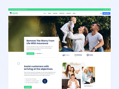 Secure - Insurance Agency HTML Template agency agency template bootstrap business insurance car insurance health health insurance healthcare home insurance insurance insurance agency insurance agency template insurance agent insurance company insurance template life insurance marketing multipurpose policy travel insurance