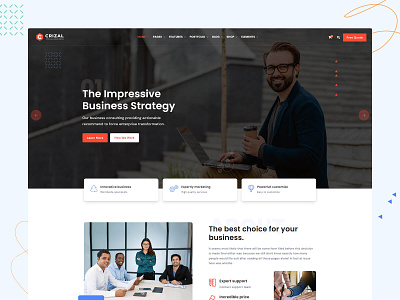 Crizal - Multipurpose Responsive + Admin advertising agency business business template corporate corporate template creative dashboard e commerce template finance financial homepage landing page landingpage marketing multipurpose promotion sales startup technology
