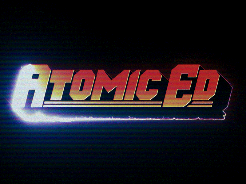 Atomic Ed 2d abstract after animation design effects motion movie retro title vhs