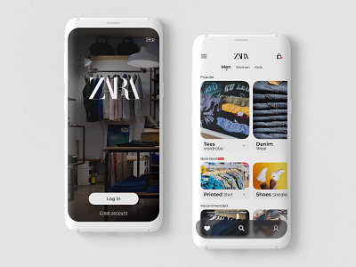 ZARA APP - Redesign app brand design branding colorful colors design dresses dribble shot fashion app figma shopping app shopping cart trendy ui userinterface ux zara