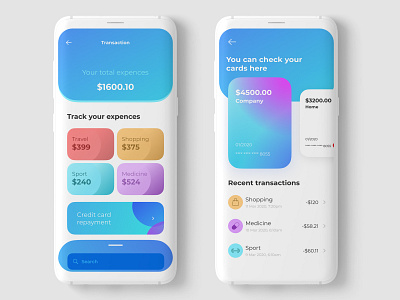 Finance Management App app design application balance bank app colorful creditcard dailyuichallenge figma finance app payment app soft ui ui uidesign userinterface