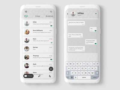 Direct Messaging App app app design application dailyuichallenge dribble shot figma figmadesign message app minimal mobileapp ui uiux userexperience userinterface ux