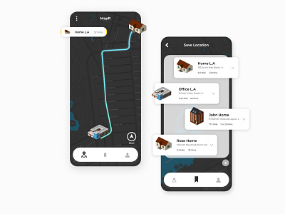 Mobile App | Map UI | 3D 3d app design colorful dribble shot figma isometric map map ui ui uiux userinterface ux