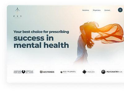PSY, prescribing for mental health branding design health logo ui ux website