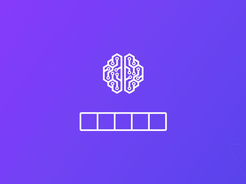 Color Nural Network loading animation loading bar