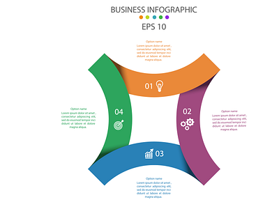 Infographic with 4 option background design illustration infographic infographics
