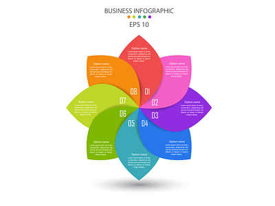 Infographic template with paper effect