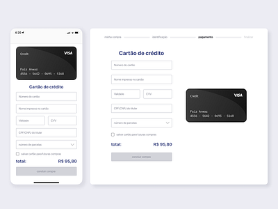 Daily UI - Credit Card Checkout dailyui design interface ui ux