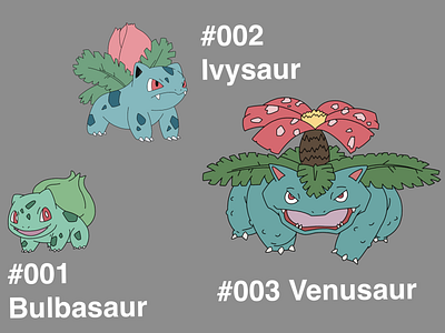 Bulbasaur Family bulbasaur cartoon illustration pokemon