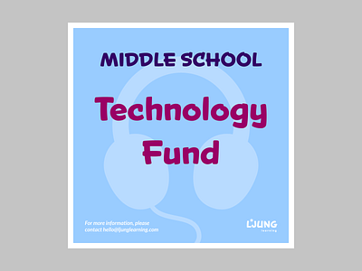 Tech Fund edtech fundraiser headphones infographic minimalism