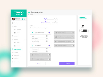 Sistema de Segmentação branding design flat illustration minimal uidesign uxdesign