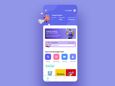 Home game app 3d android app app design flat illustration ui uidesign