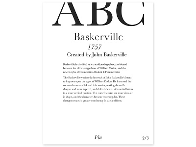 Baskerville - Three Periods of Type baskerville type typeface typography