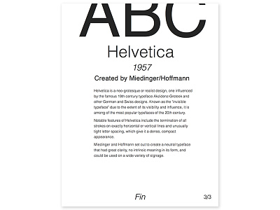 Helvetica - Three Periods of Type