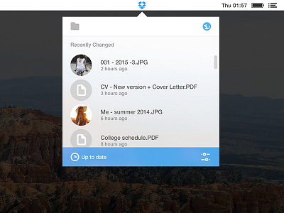 Dropbox Menu - Mac