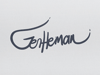 Gentleman calligraphy drawing gentleman handwrite lettering letters logo typo typography