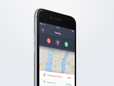 Parking App app appstore car concept flat ios iphone location parking ui wip