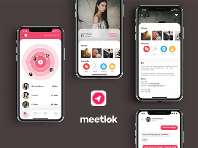 meetlok iOS App based dating geo ios iphone location meetlok messaging platform social x