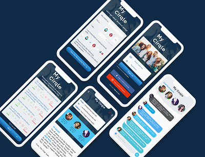 My Cirqle app screens adobe photoshop adobe xd app mockup app ui application design dark ui interaction design minimal mobile app mobile app design mobile app ui mobile app ui design my cirqle ui design ui ux ui ux design ui ux designer uidesign uiux ux desgin