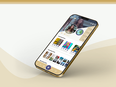 User Profile screen Concept 3d adobe xd aimal naseem amigraphics app mockup application design design figma figma design fiverr golden ui graphic design mobile app mobile app design mockup design profile ui ui design ui mockup user profile