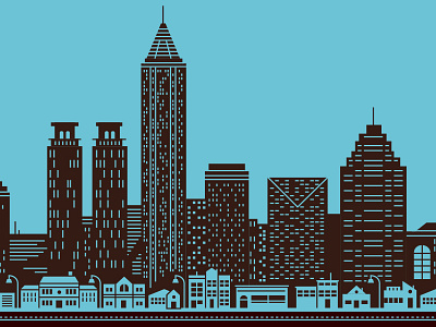 Atlanta Skyline atlanta buildings city illustration skyline