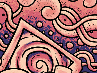 Peach clouds art artwork blur cloud design digital digital art doodle gradient illustration ink lineart paint portal poster vector