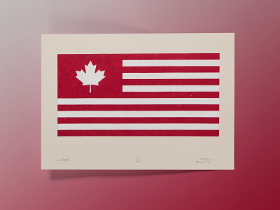 U.S.EH. - Screenprint america canada handmade limitededition mapleleaf screenprint spraypaint starsandstripes unitedstates usa