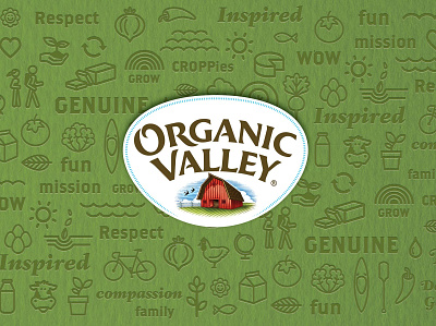 Icons - Organic Valley compassion family farm farming fun genuine grow icons illustration mission organic organicvalley respect wow
