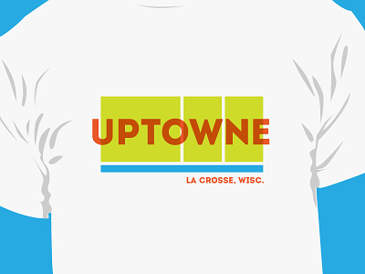 Uptowne T-shirt branding design downtown driftless logo screenprint typography wisconsin