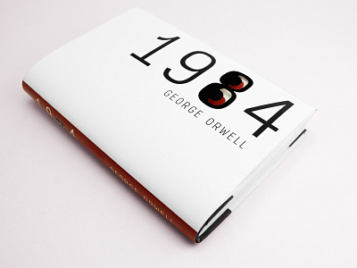 1984 book cover cover design design illustration minimalist typography