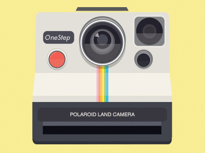 Polaroid Land Camera analog camera design film graphic icon illustration instant photography polaroid vector vintage