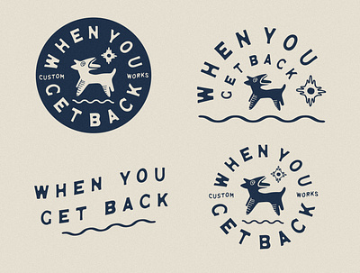 When You Get Back alebrije branding desert design dog illustration logo natural oaxaca southwest sun vector vintage