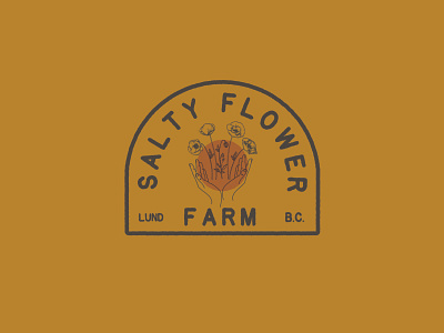 Salty Flower Farm Logo design farm flower illustration logo