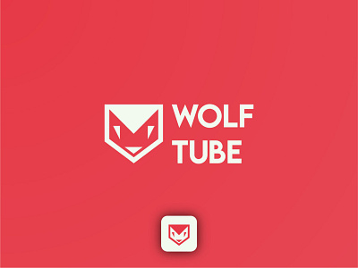 Wolf Tube branding design flat design flat logo design illustration logo minimal minimal logo minimal logo design ux