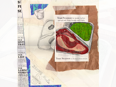 Trust Swanson draw food graphic design illustration mixed media paper sketch