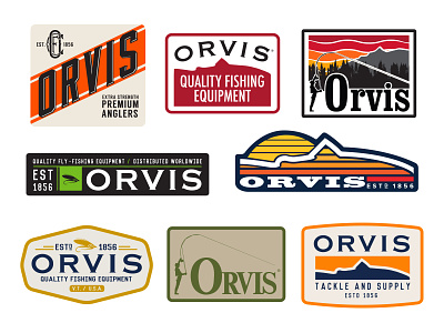 Orvis Graphics apparel graphics branding fly fishing graphic design orvis patch design sticker design