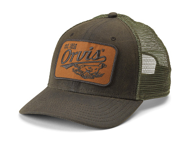 Orvis Hats apparel graphics baseball cap branding design fishing hat fly fishing graphic design illustration logo orvis patch design trucker hat