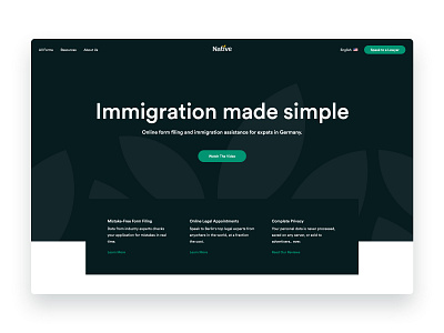 From the Archives: Native Immigration branding design immigration legal product design ui web design website