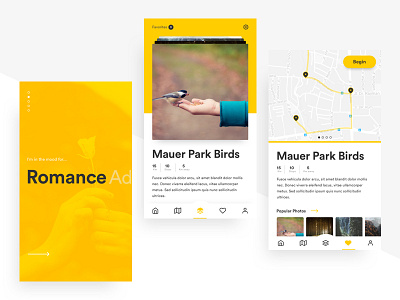 Park Exploration app exploration minimal ui