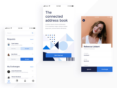 From the Archives: Connected Address Book app branding design geometric mobile mobile app pattern product design ui ux