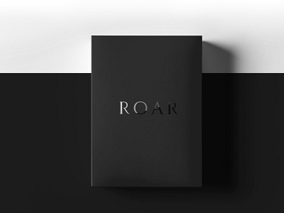 Roar black and white branding graphic design logo minimal