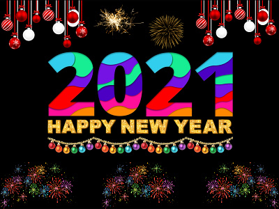 Happy New Year 2021 2021 advertising banner design graphicdesign happy new year illustrations poster