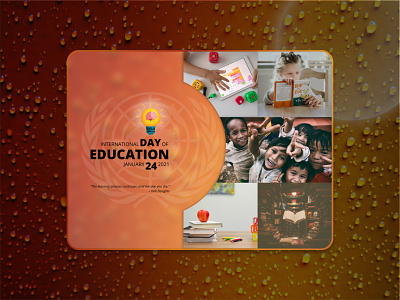 International Day of Education advertising banner creative design education graphicdesign illustration photoshop socialmedia