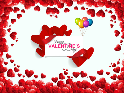 Happy Valentine Day 14feb advertising banner creative design graphicdesign heart illustration love poster valentinesday