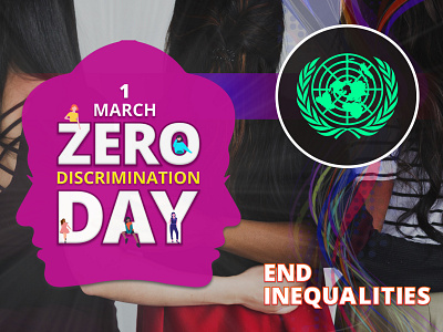 Zero Discrimination Day 2021 banner color discrimination diversity equality gender equality girl graphicdesign humanrights illustration internationalday peace photoshop poster tolerance united nations violence women women empowerment